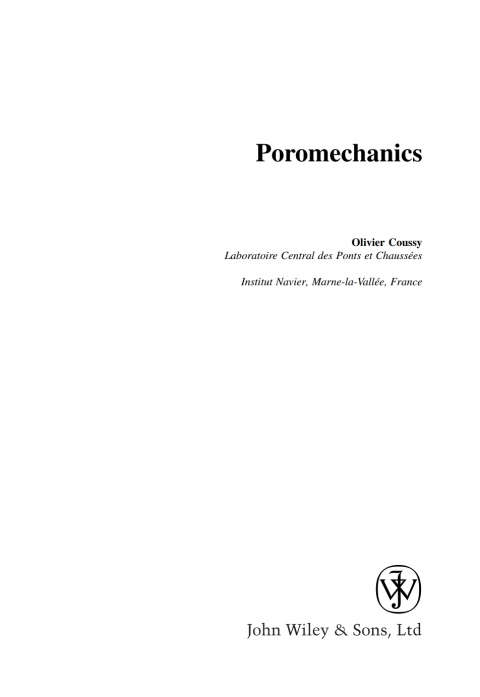 Cover image for book Poromechanics
