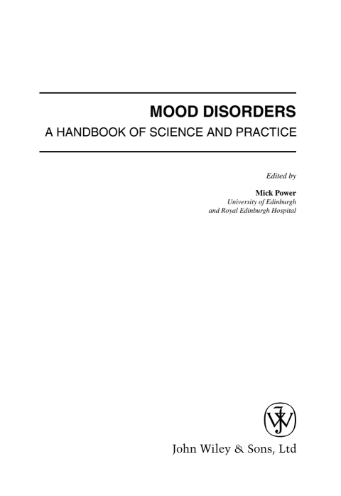 Cover image for book Mood Disorders