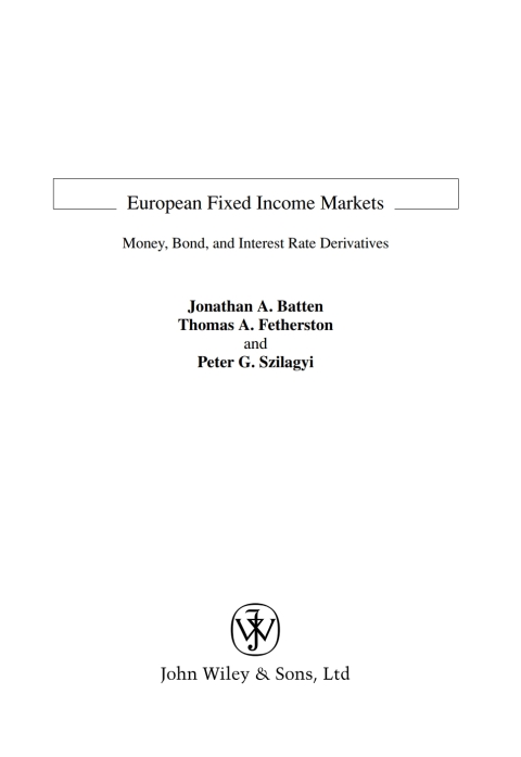 Cover image for book European Fixed Income Markets