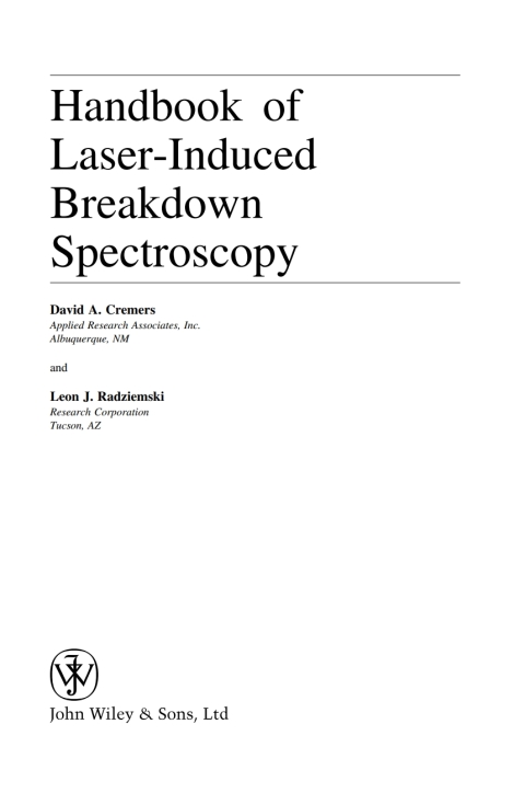 Cover image for book Handbook of Laser-Induced Breakdown Spectroscopy