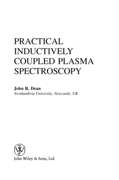 Practical Inductively Coupled Plasma Spectroscopy 