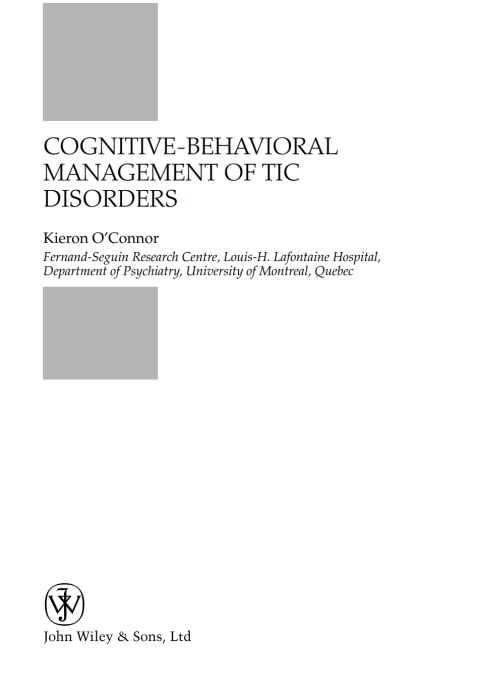 Cover image for book Cognitive-Behavioral Management of Tic Disorders