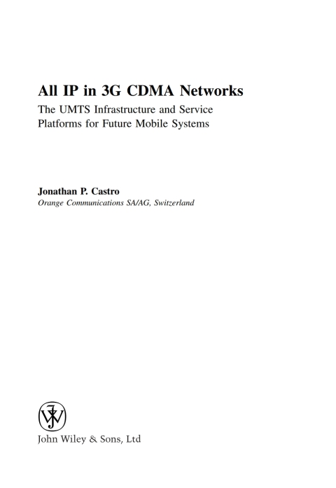 Cover image for book All IP in 3G CDMA Networks