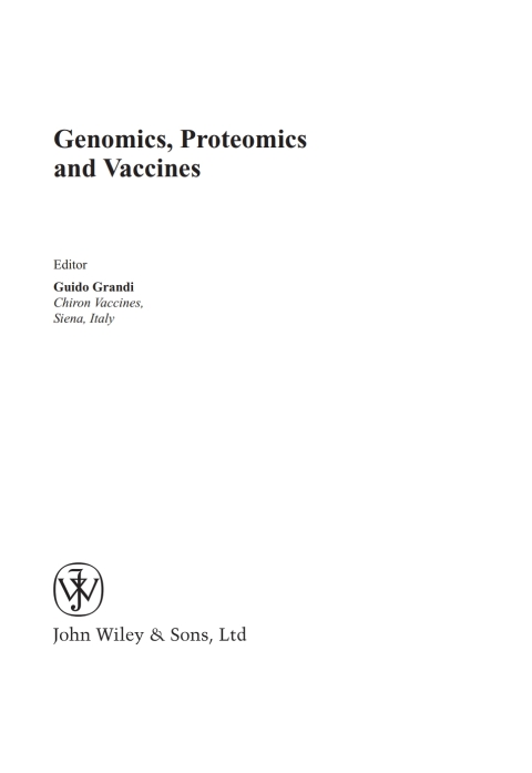 Cover image for book Genomics, Proteomics and Vaccines