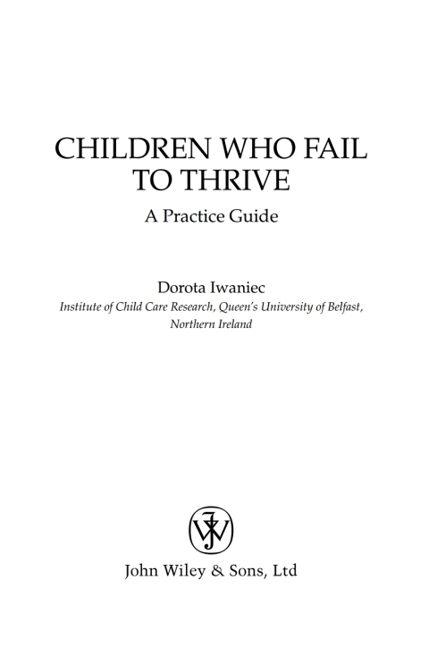 Cover image for book Children who Fail to Thrive