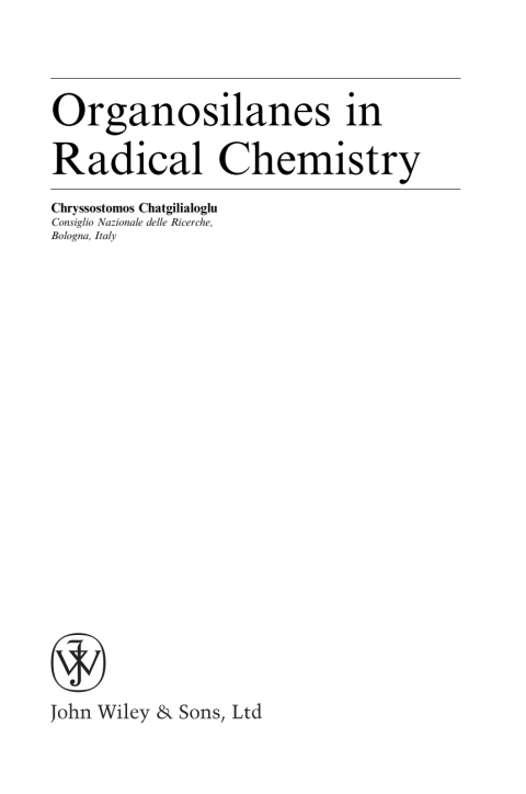 Cover image for book Organosilanes in Radical Chemistry