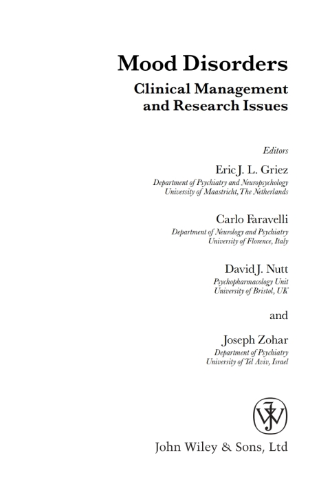 Cover image for book Mood Disorders