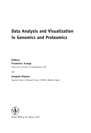 Data Analysis and Visualization in Genomics and Proteomics