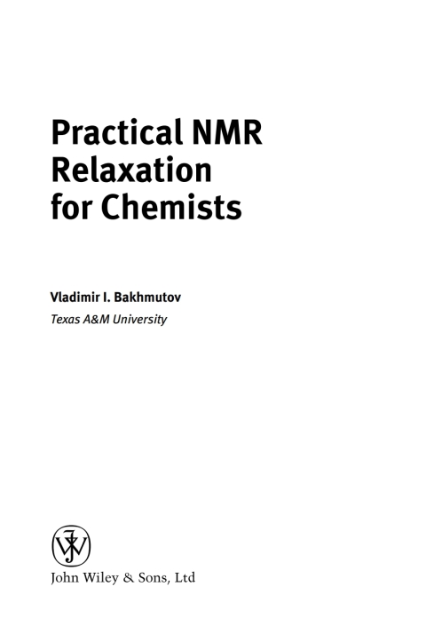 Cover image for book Practical Nuclear Magnetic Resonance Relaxation for Chemists