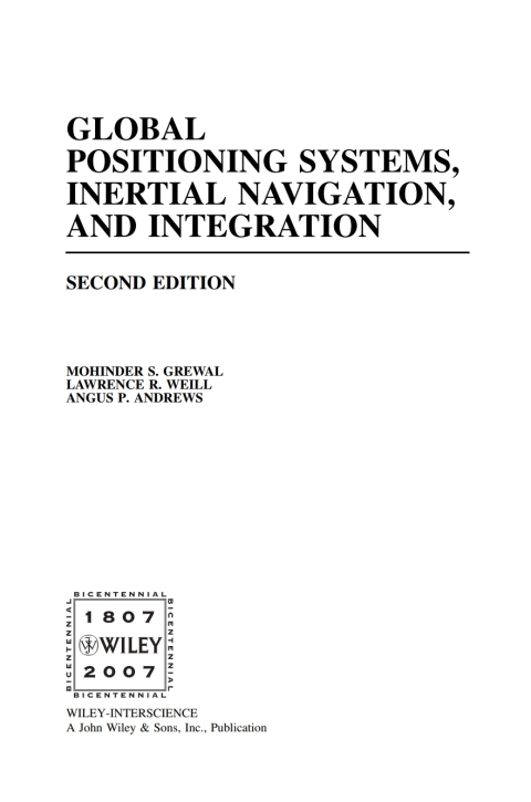 Global Positioning Systems, Inertial Navigation, and Integration 