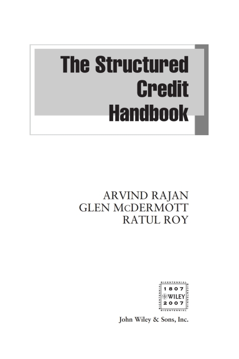 Cover image for book The Structured Credit Handbook