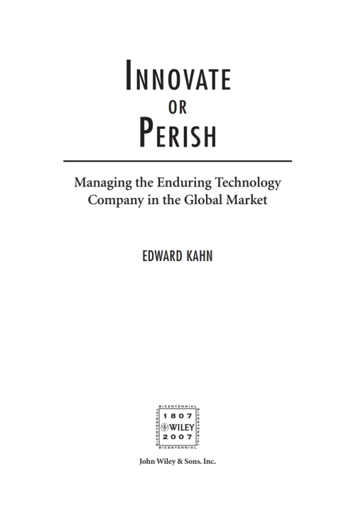 Cover image for book Innovate or Perish