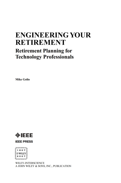Cover image for book Engineering Your Retirement