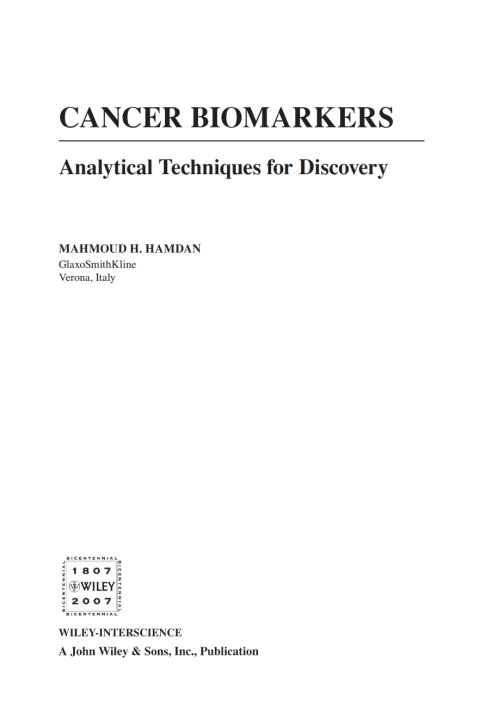 Cover image for book Cancer Biomarkers