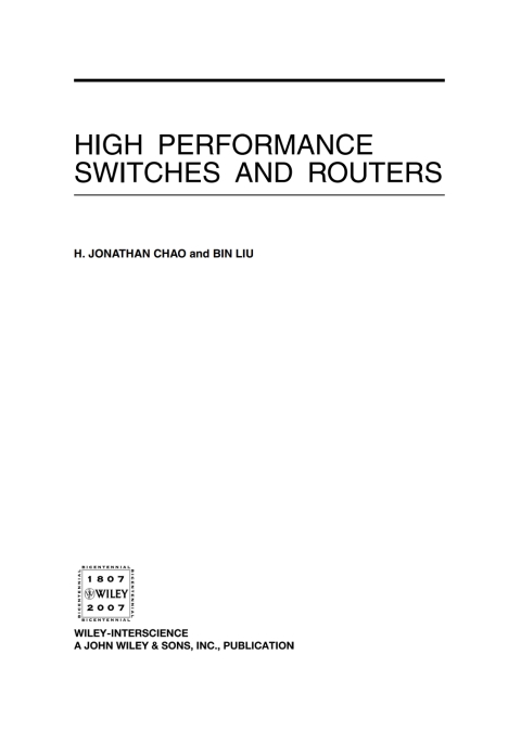 Cover image for book High Performance Switches and Routers
