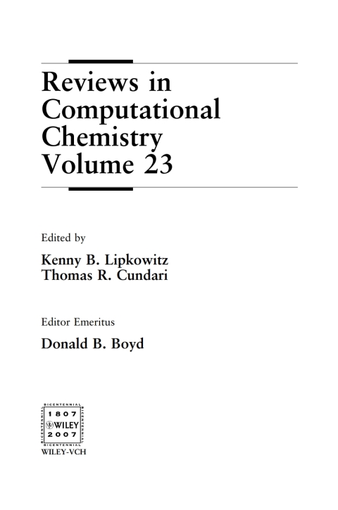 Reviews in Computational Chemistry 