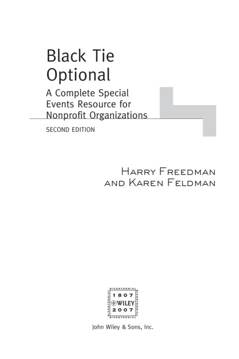 Cover image for book Black Tie Optional: A Complete Special Events Resource for Nonprofit Organizations