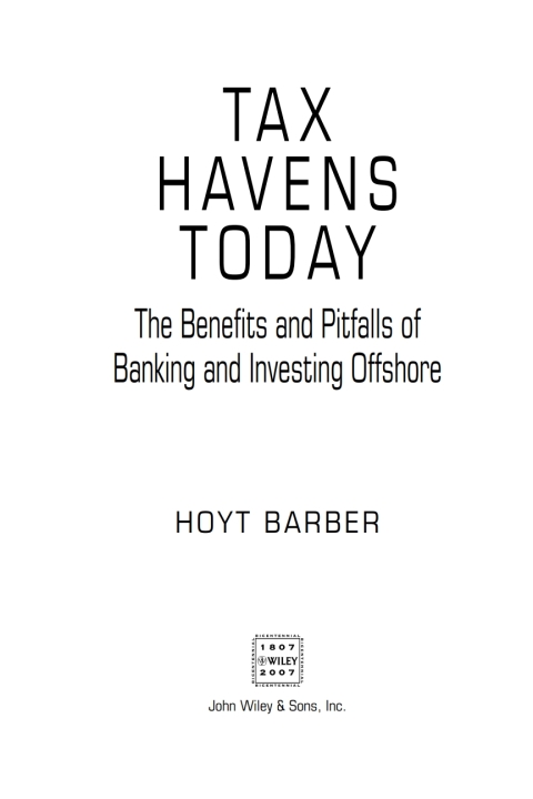 Cover image for book Tax Havens Today