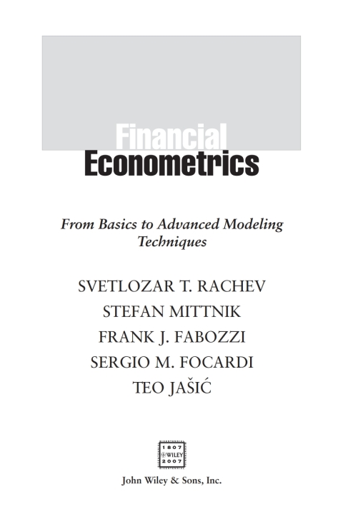 Cover image for book Financial Econometrics