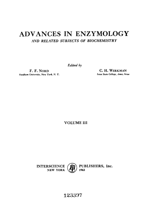 Cover image for book Advances in Enzymology and Related Areas of Molecular Biology