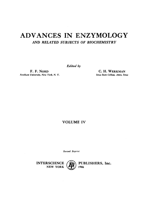 Cover image for book Advances in Enzymology and Related Areas of Molecular Biology