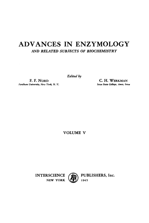 Cover image for book Advances in Enzymology and Related Areas of Molecular Biology