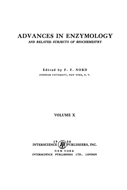 Cover image for book Advances in Enzymology and Related Areas of Molecular Biology