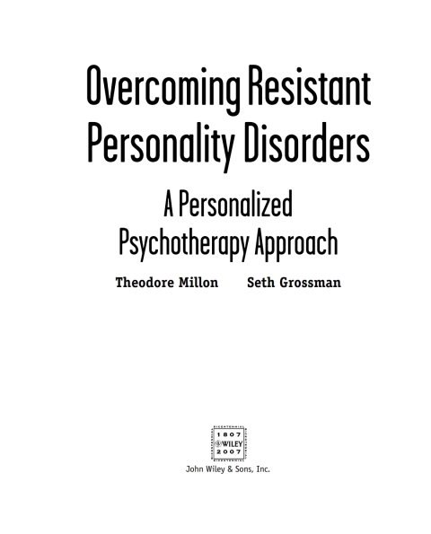 Cover image for book Overcoming Resistant Personality Disorders