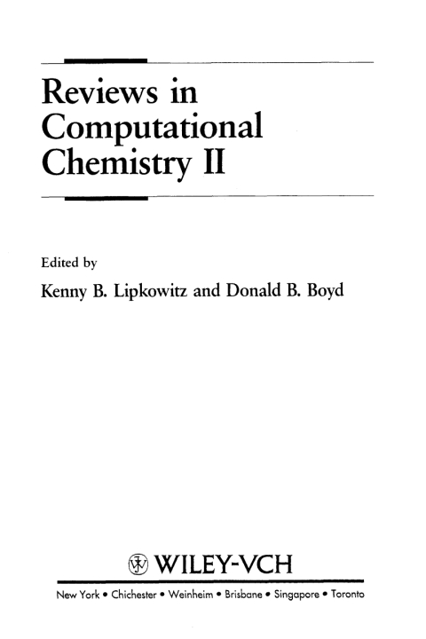 Reviews in Computational Chemistry 
