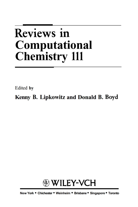 Reviews in Computational Chemistry 
