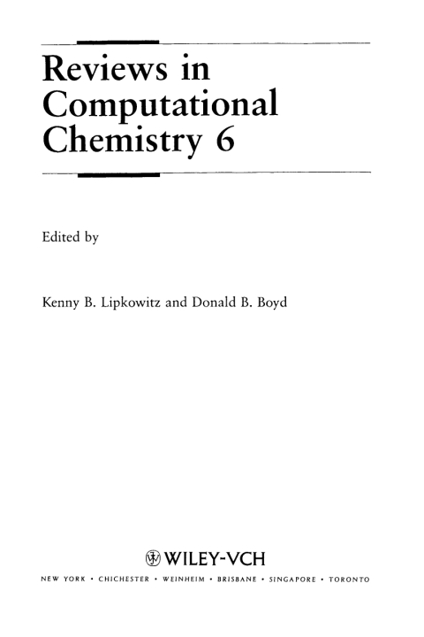 Reviews in Computational Chemistry 