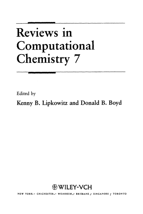 Reviews in Computational Chemistry 