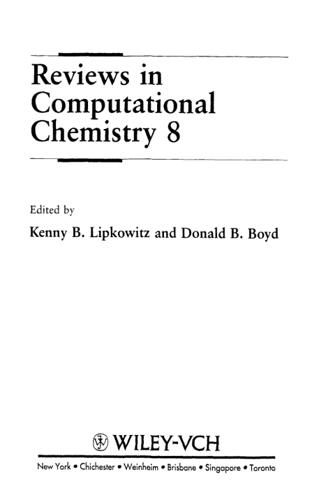 Reviews in Computational Chemistry 