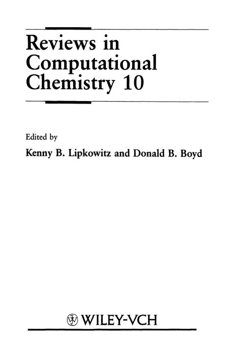 Reviews in Computational Chemistry 