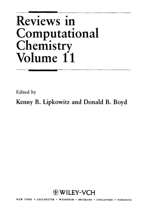 Reviews in Computational Chemistry 