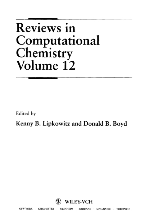 Reviews in Computational Chemistry 