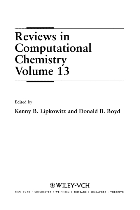 Reviews in Computational Chemistry 