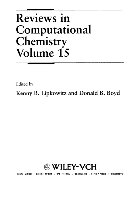 Reviews in Computational Chemistry 