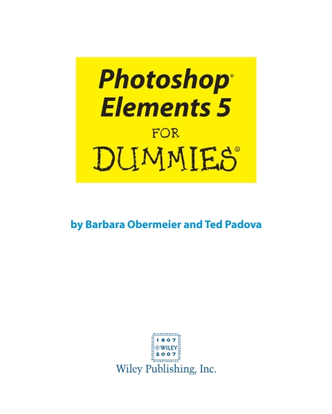 Cover image for book Photoshop Elements 5 For Dummies