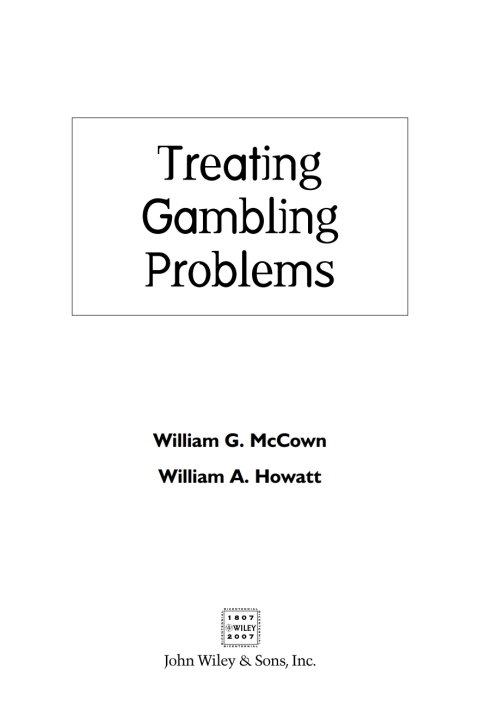Cover image for book Treating Gambling Problems