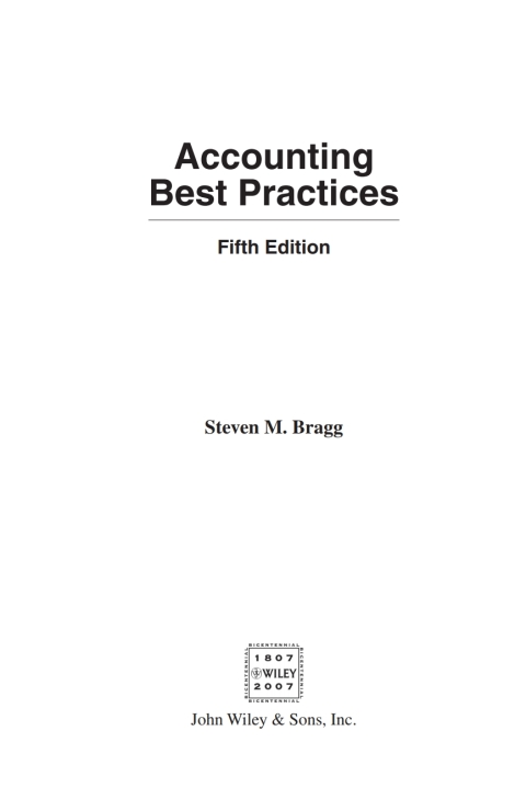 Cover image for book Accounting Best Practices