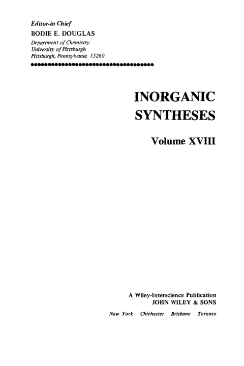 Cover image for book Inorganic Syntheses