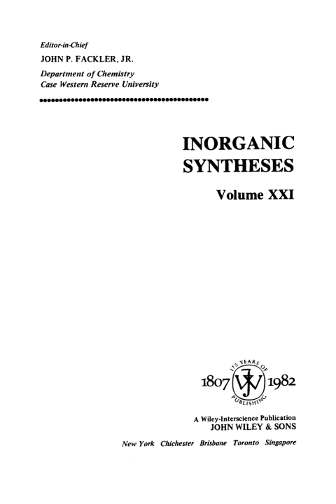 Cover image for book Inorganic Syntheses