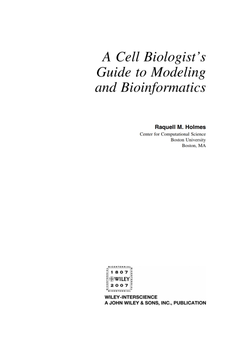 Cover image for book A Cell Biologist's Guide to Modeling and Bioinformatics