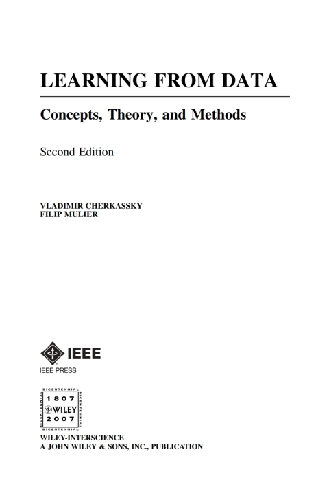 Cover image for book Learning from Data