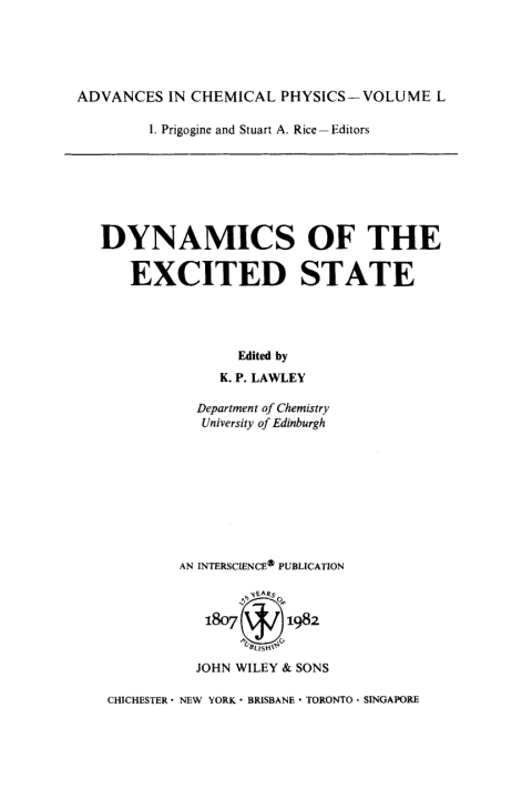 Cover image for book Dynamics of the Excited State
