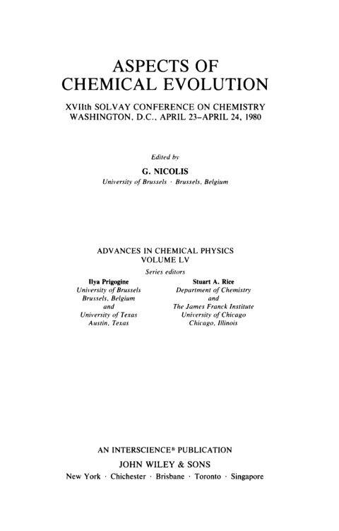 Cover image for book Aspects of Chemical Evolution