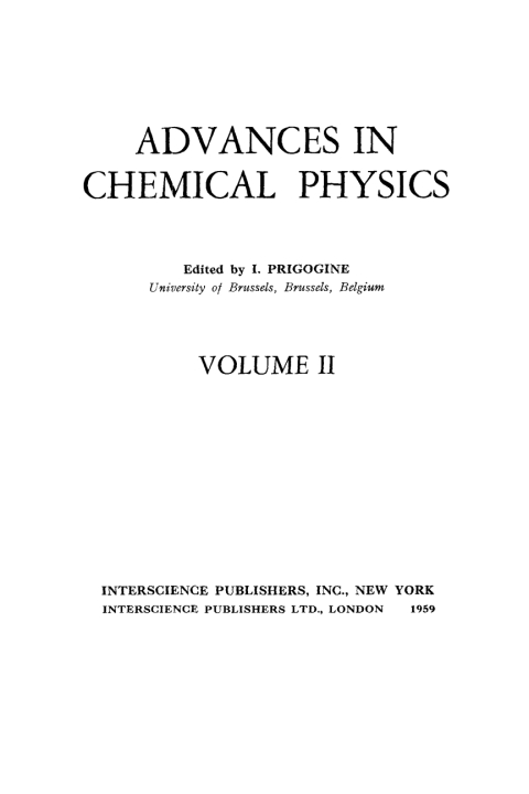 Cover image for book Advances in Chemical Physics