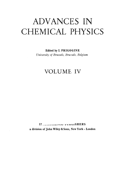 Cover image for book Advances in Chemical Physics