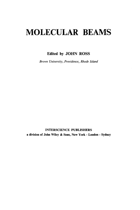 Cover image for book Molecular Beams
